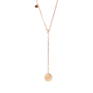 Bazaar Lariat Necklace - 18k Rose Gold Plated Silver, Enamel