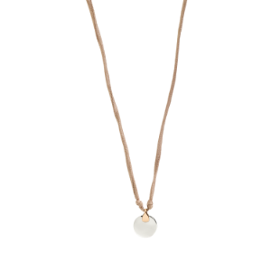 Bazaar Necklace With Ethical Silk Cord - Ethical Silk, Silver, 18k Rose Gold Plated Silver