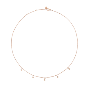 Collier Essentials - Or Rose 9k, Diamants Blancs