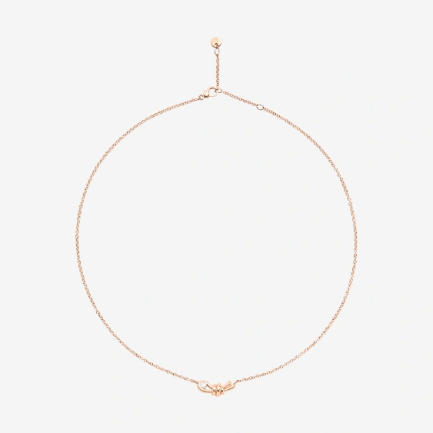 Halskette Nodo Roségold Und Weisser Diamant