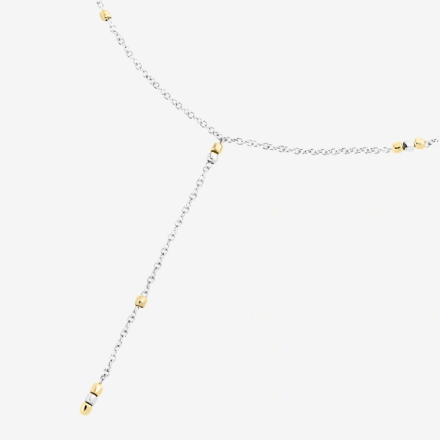 Silver & Yellow Gold Mini Granelli Necklace