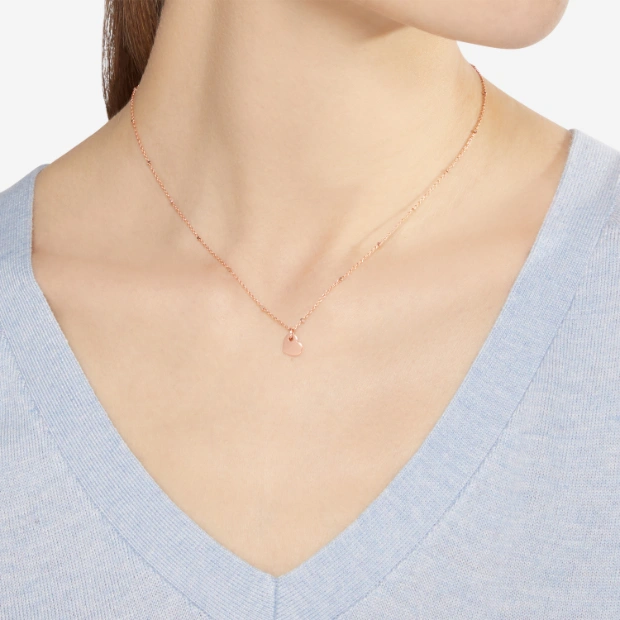Rose Gold Mini Heart Necklace