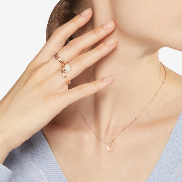 Rose Gold Mini Heart Necklace