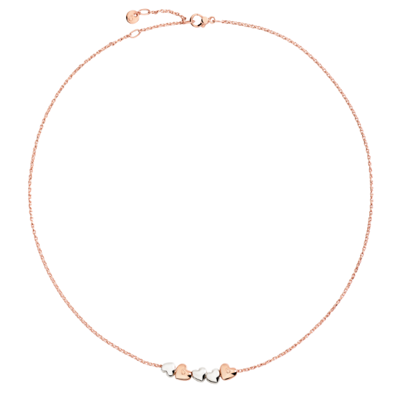 Rose Gold & Silver Heart Necklace
