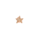 精致stellina耳钉 - 9k玫瑰金, 褐钻