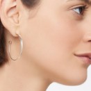 Essentials Hoop Earring - Silver, 9k Rose Gold