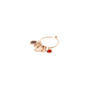 Ohrringe „hoop“ Bazaar Grosses Modell - 18-karätiges Rosevergoldetes Silber, Emaille
