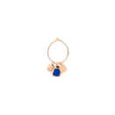 Ohrringe „hoop“ Bazaar Kleines Modell - 18-karätiges Rosevergoldetes Silber, Emaille