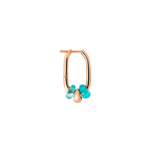 Boucle D’oreille Rondelle - Argent Plaqué Or Rose 18k, Plastique Recyclé
