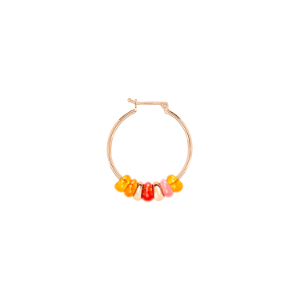 Boucle D’oreille Rondelle - Argent Plaqué Or Rose 18k, Plastique Recyclé