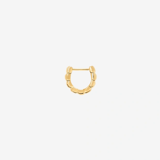 Yellow Gold Granelli Hoop Earring