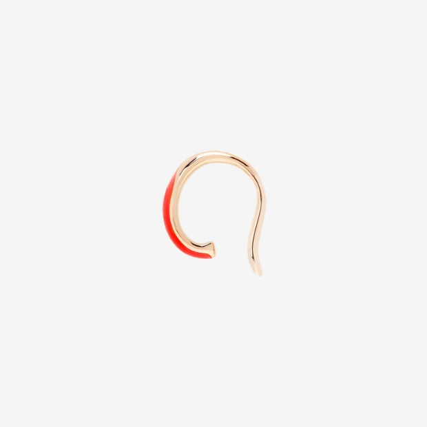 Gold Plated Silver & Enamel Rondelle Earcuff