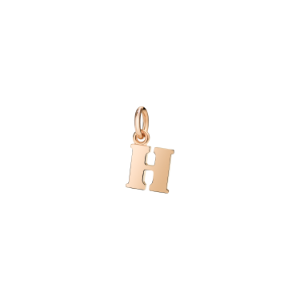 Ciondolo Lettera H - Oro Rosa 9k