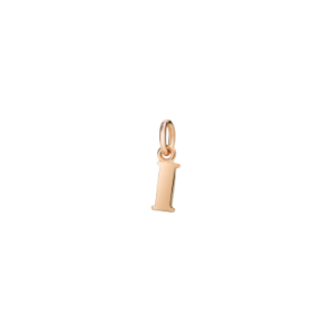 Ciondolo Lettera I - Oro Rosa 9k