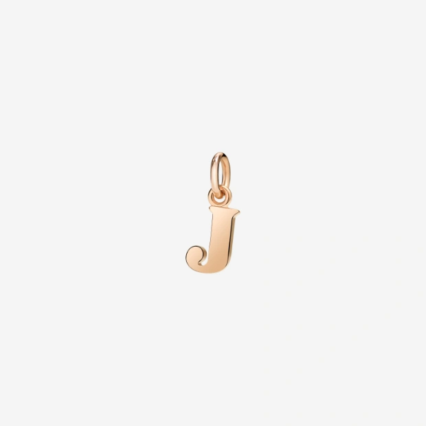 Ciondolo Lettera J Oro Rosa
