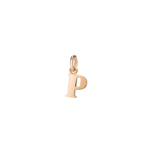 Ciondolo Lettera P - Oro Rosa 9k