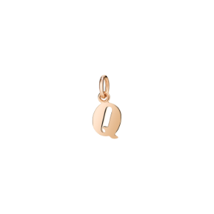Ciondolo Lettera Q - Oro Rosa 9k