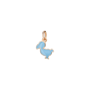 Ciondolo Junior - Oro Rosa 9k, Smalto Azzurro