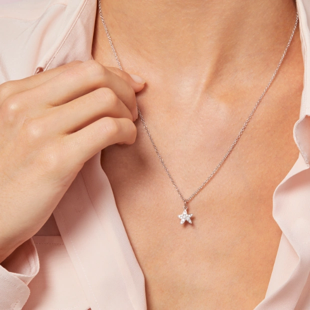 Anhänger Stellina Weissgold Und Diamanten