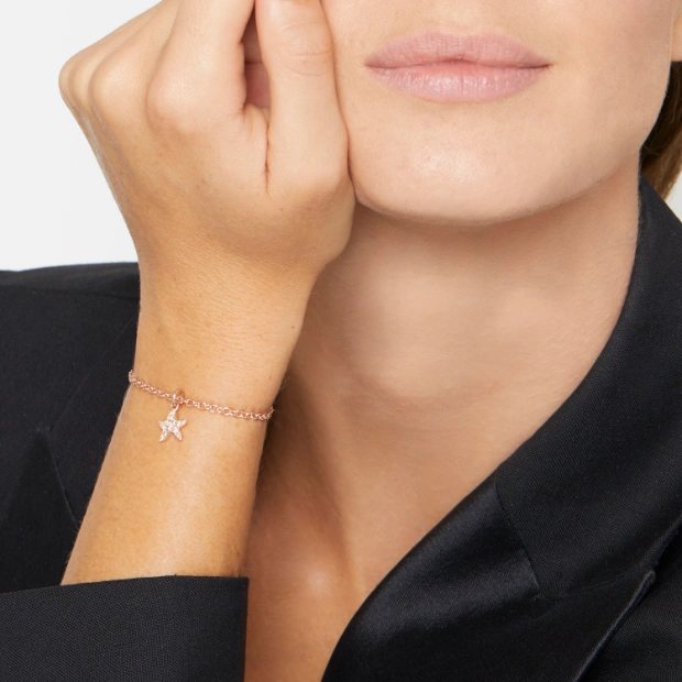 Anhänger Stellina Roségold Und Diamanten Brown