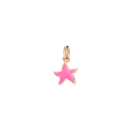 Star Charm - 9k Rose Gold, Pink Enamel