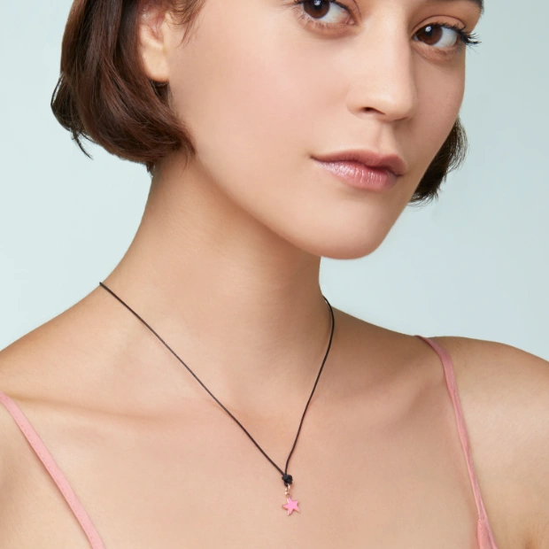 Rose Gold & Enamel Star Charm