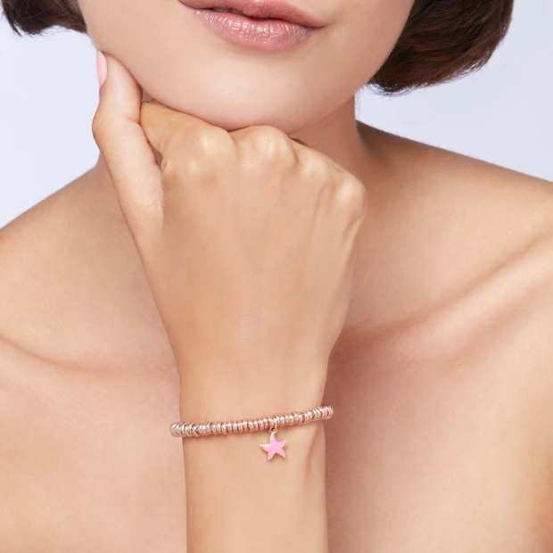 Rose Gold & Enamel Star Charm
