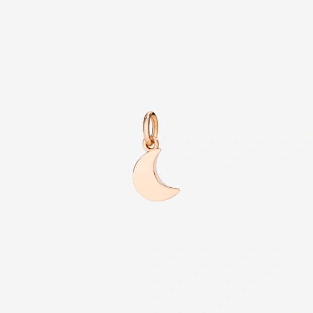 Rose Gold Moon Charm