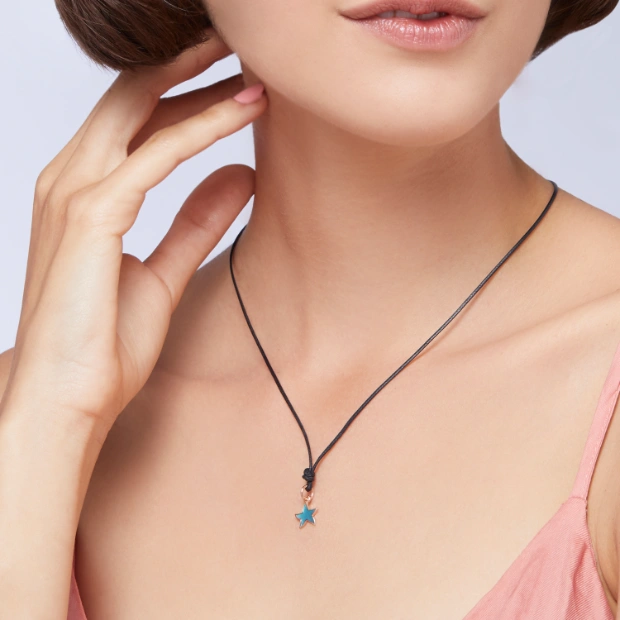 Rose Gold & Enamel Star Charm
