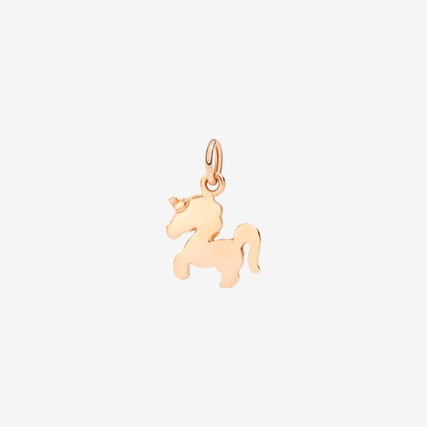 Ciondolo Unicorno Oro Rosa