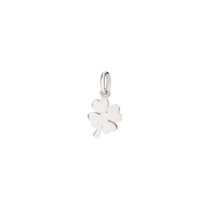 Four Leaf Clover Charm - 18k White Gold