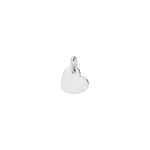 Heart Charm - 18k White Gold