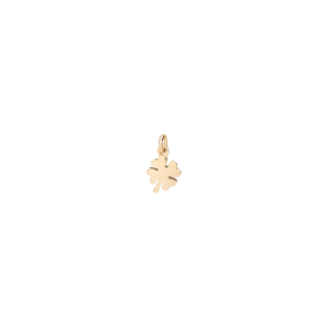 Mini Four Leaf Clover Charm - 18k Yellow Gold