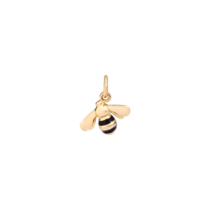 Ciondolo Ape - Oro Giallo 18k, Smalto Nero