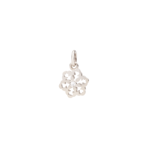 Precious Snowflake Charm - 18k White Gold, White Diamonds