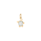 Turtle Charm - 18k Yellow Gold, Pearly Enamel