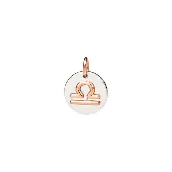 Silver & Rose Gold Libra Charm