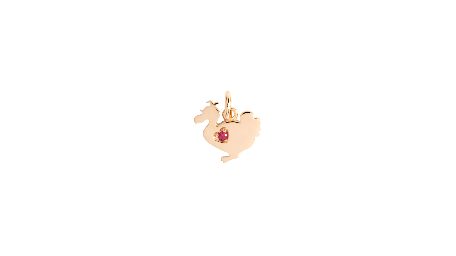 DoDo LADY DODO チャーム（ローズゴールド x ルビー