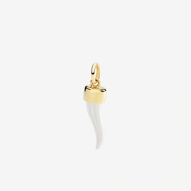 Anhänger Horn Aus Gelbgold Und Silber