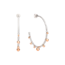 Bollicine Hoop Earrings - 9k Rose Gold, Silver
