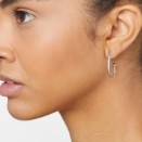 Boucles D'oreille Essentials Précieuses - Or Blanc 18k, Diamants Blancs