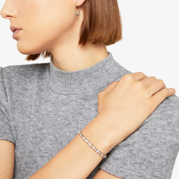 Silver & Rose Gold Mini Granelli Earrings