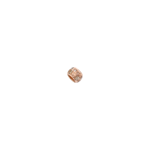 Componente Prezioso Rondelle - Oro Rosa 9k, Diamanti Brown