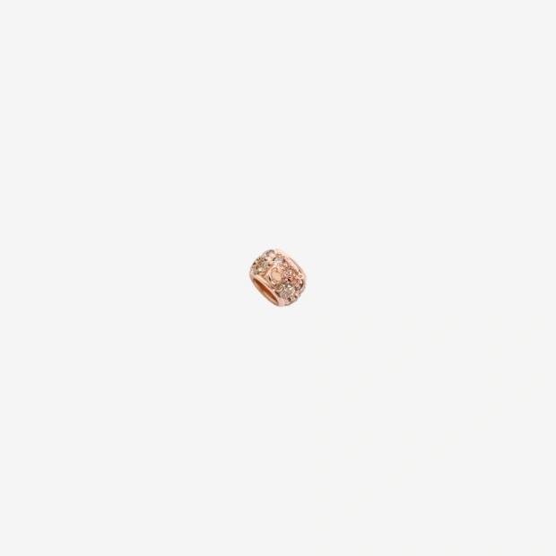 Rose Gold & Brown Diamond Rondelle Component