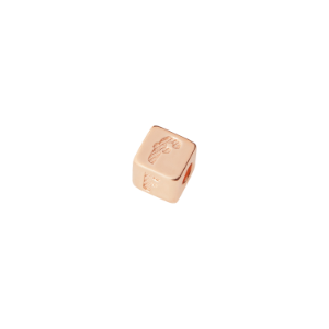 Small Letter Cube F - Online Exclusive - 9k Rose Gold