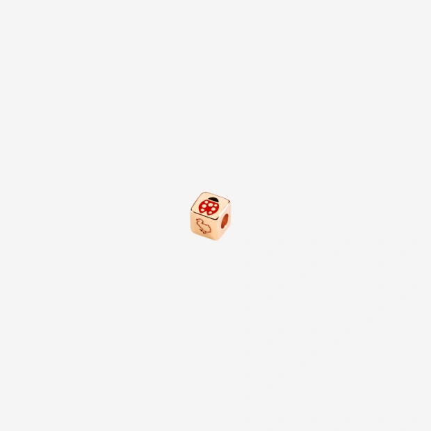 Componente Cubetto Fortuna Argento Dorato