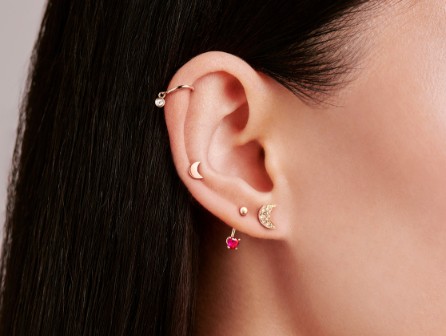 A Woman Wearing Piercings